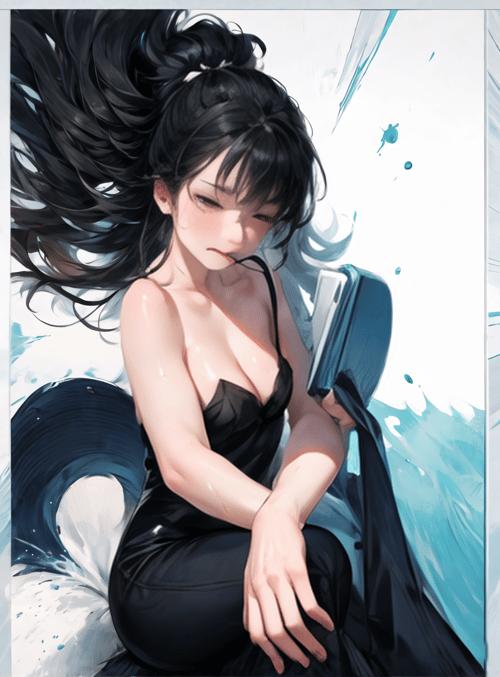 woman, book, hair