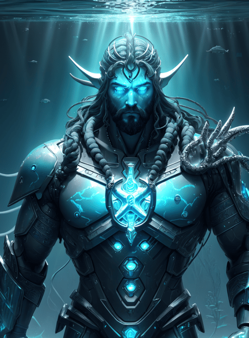 god, ocean, armor