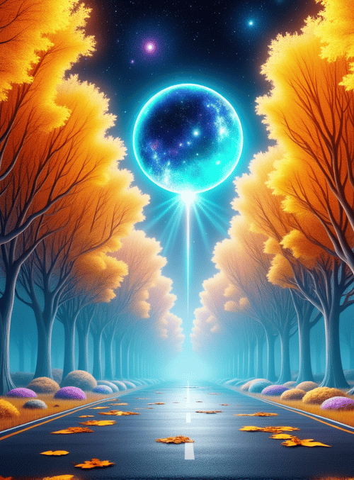 trees, road, planet