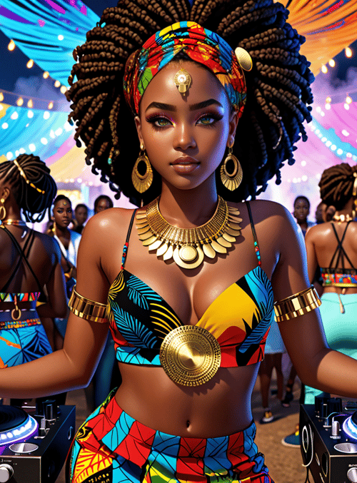 dj, woman, festival