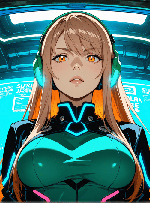 woman, cyberpunk, astronaut, gamer, futurist