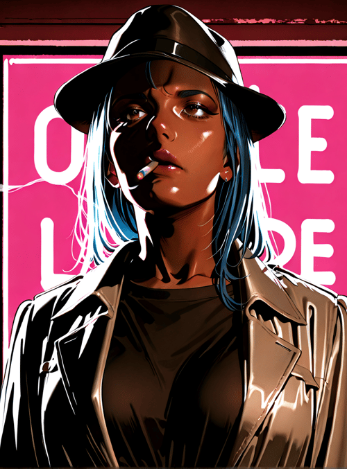 woman, hat, cigarette, jacket, blonde hair
