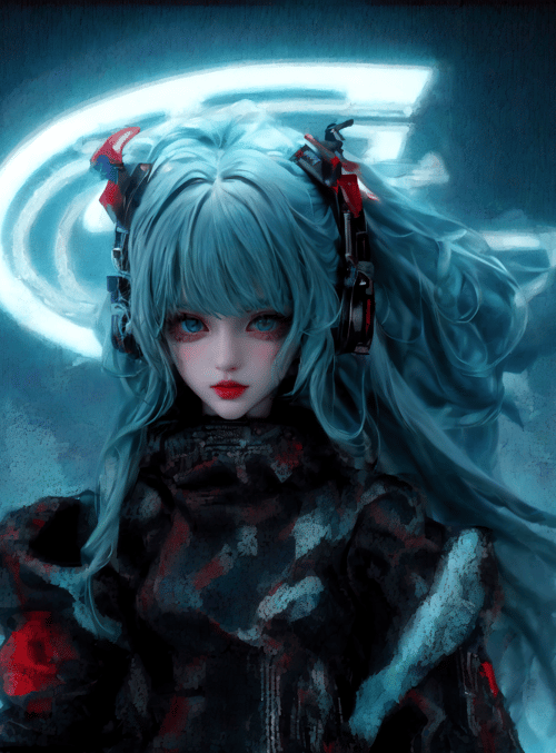 cyberpunk girl, anime character, futuristic warrior