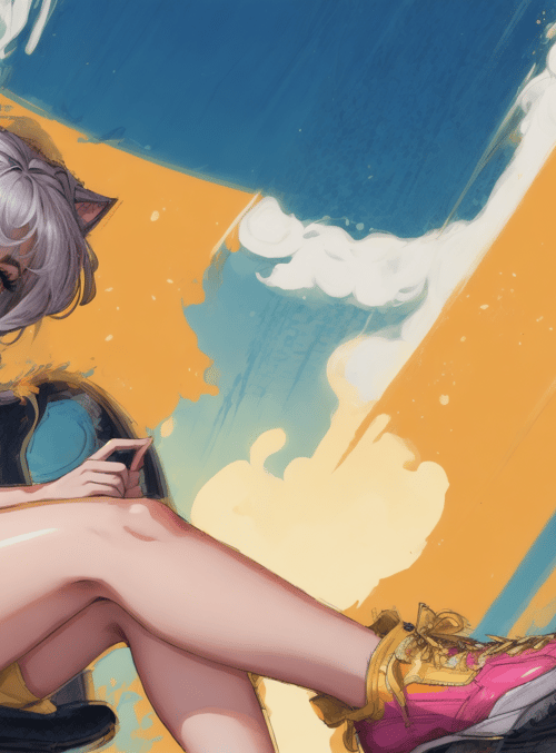 catgirl, anime girl, model