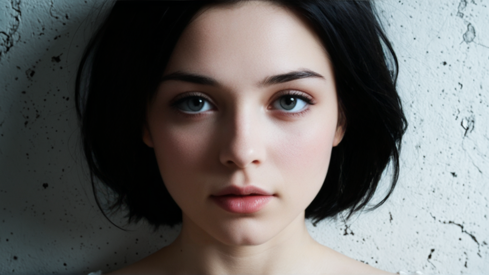 AI generated wallpaper featuring woman, portrait, hair
