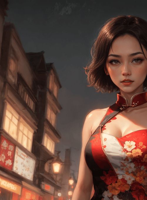 woman, chinese dress