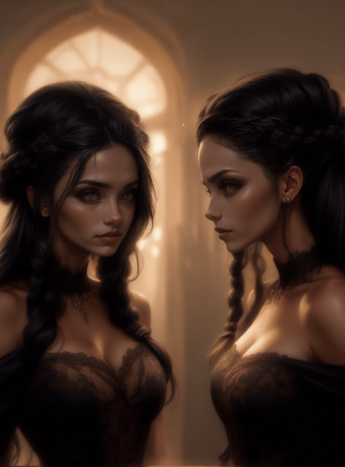 woman, mirror, reflection