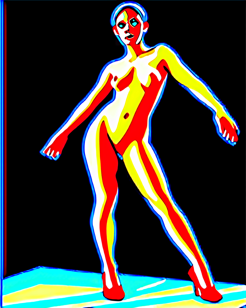 AI generated wallpaper featuring woman, figure, silhouette