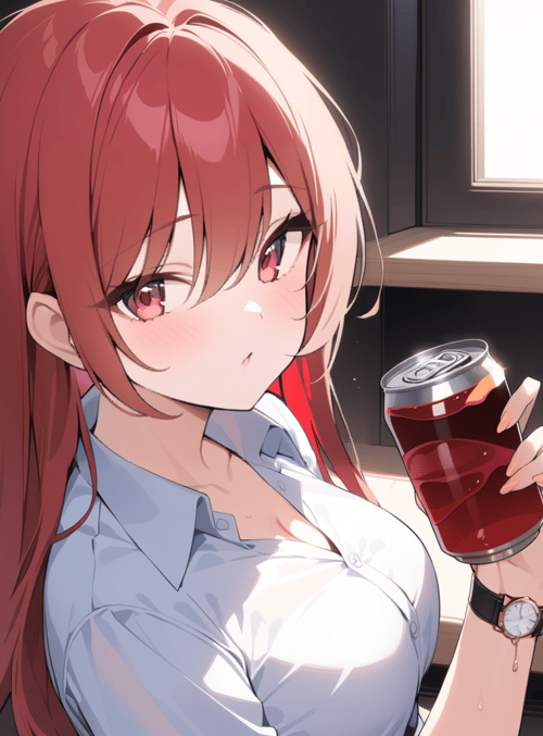 anime girl, woman, can