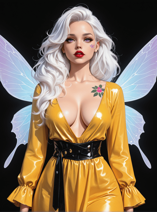 fairy, woman, poster, wing
