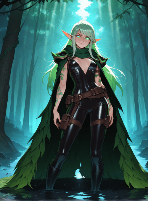 elf, forest, luminescent