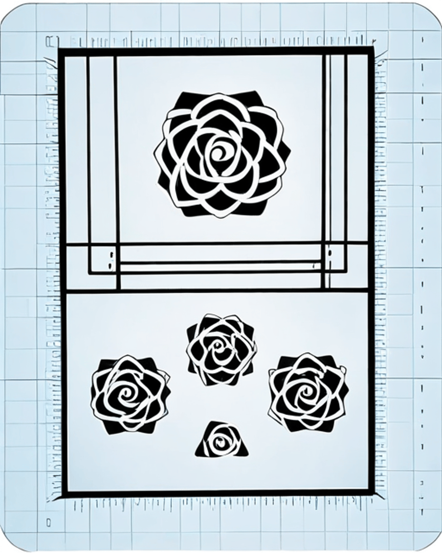 AI generated wallpaper featuring rose, pattern, design
