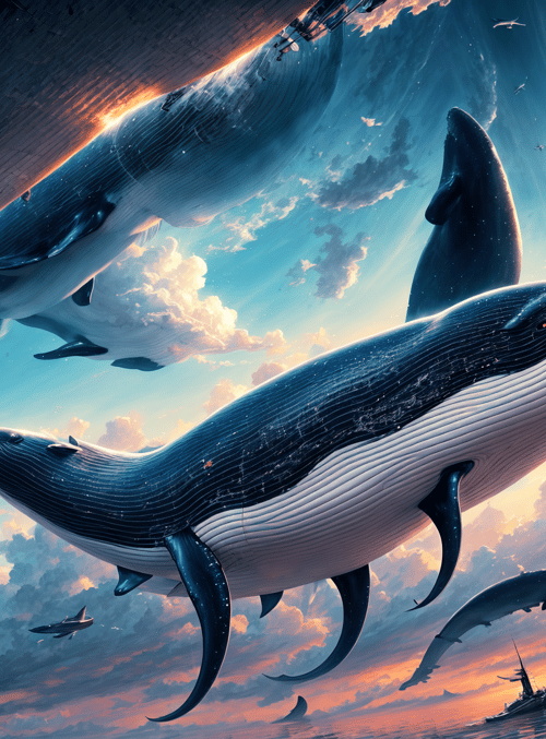 whale, airship, dolphin