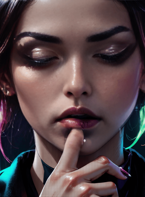 woman, hand, hair