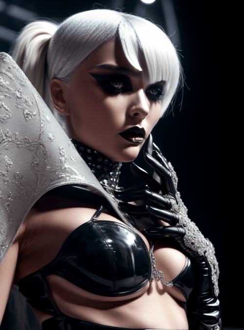 woman, costume, gloves