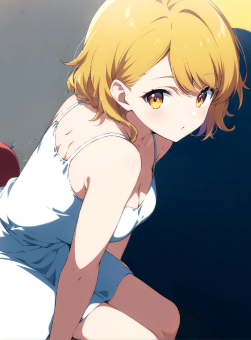 anime girl, chair, sunlight