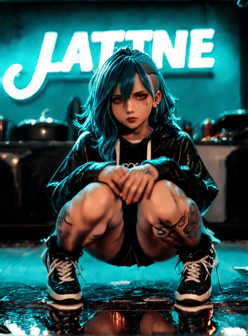 girl, cyberpunk, character