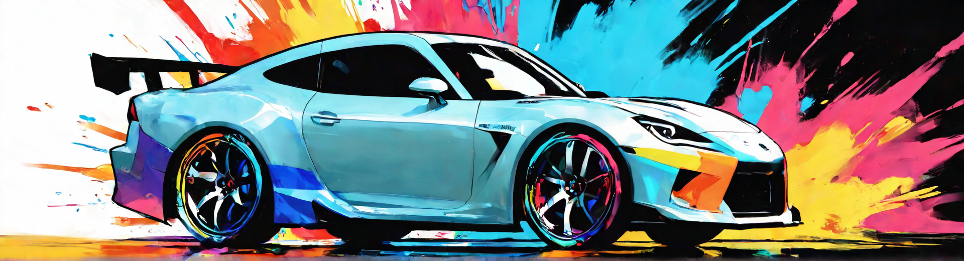 AI generated wallpaper featuring car, sports car, supercar