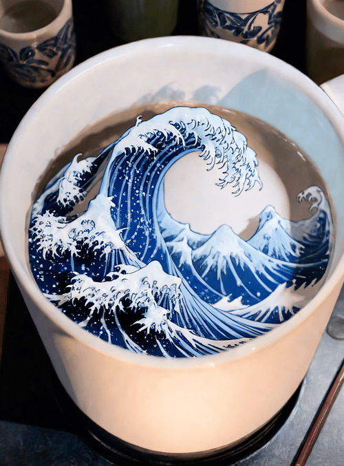 cup, wave, mountain