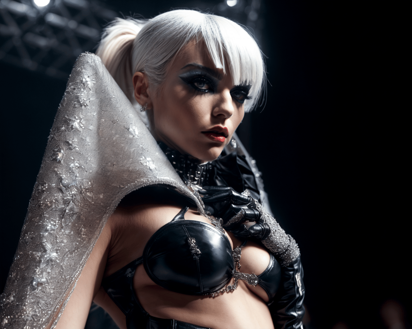 woman, costume, gloves