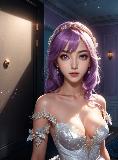 woman, bride, gown