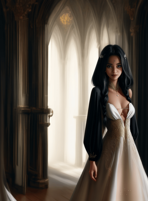 woman, dress, gown