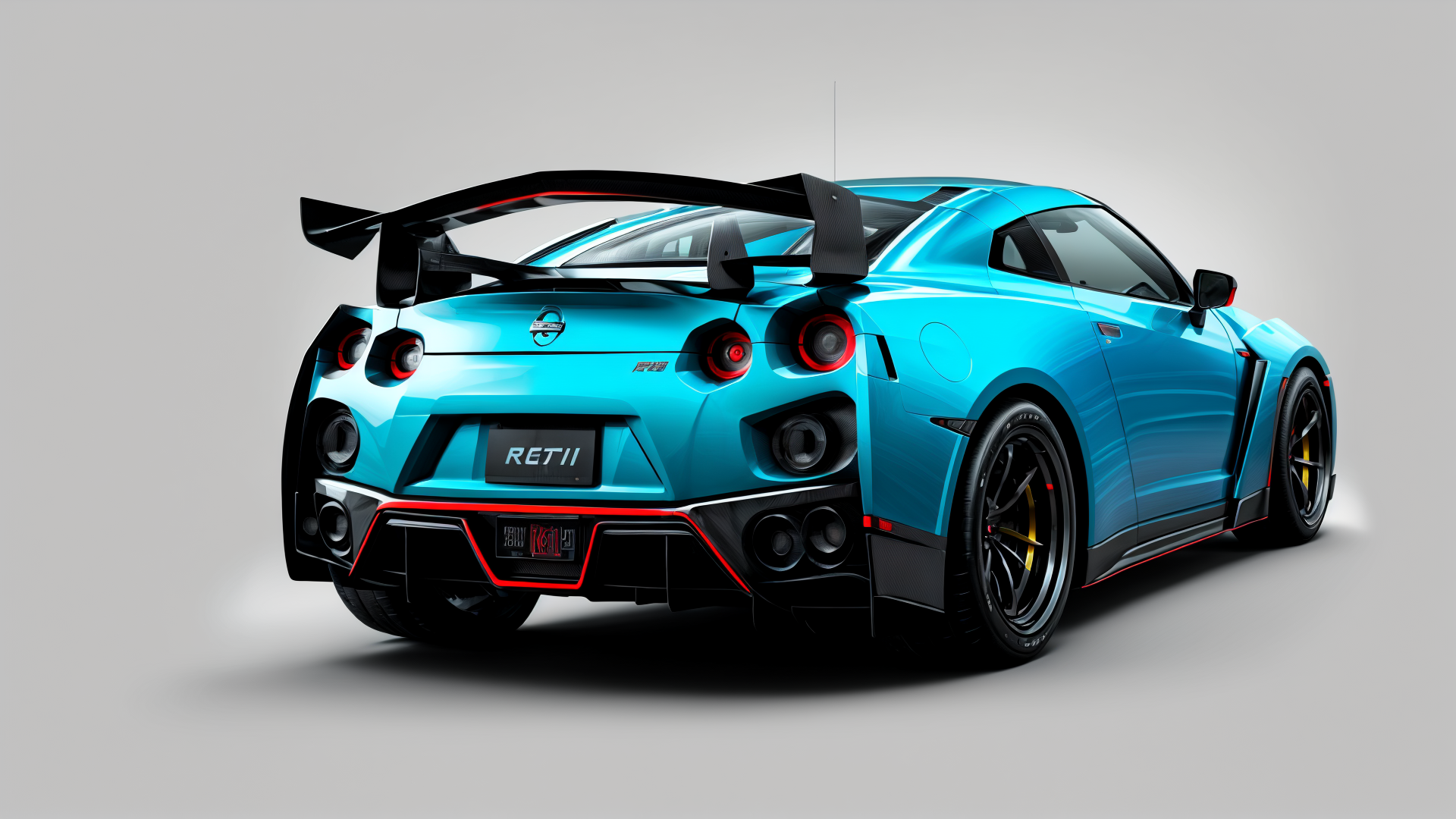 AI generated wallpaper featuring sports car, supercar, nissan