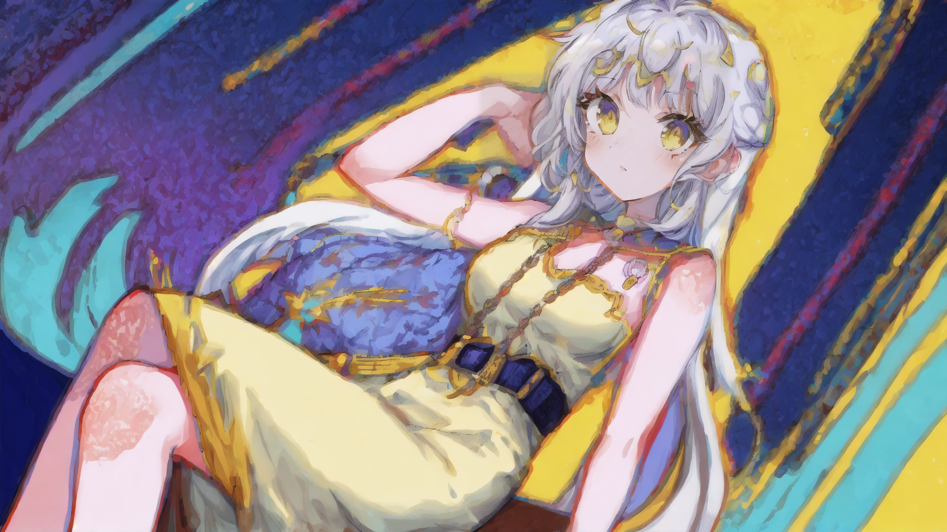AI generated wallpaper featuring anime girl, character