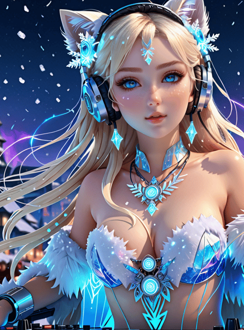 dj, femboy, winter