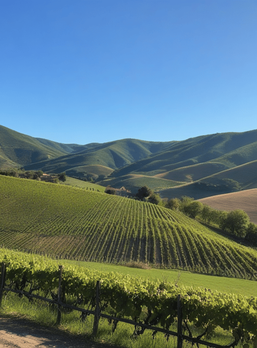 vineyard, hills, fields