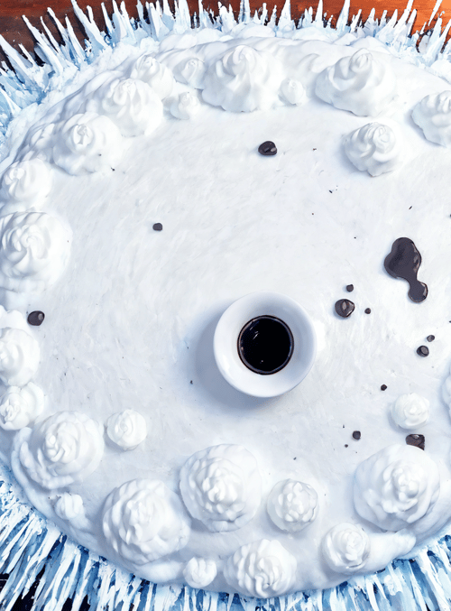 cake, ice, roses