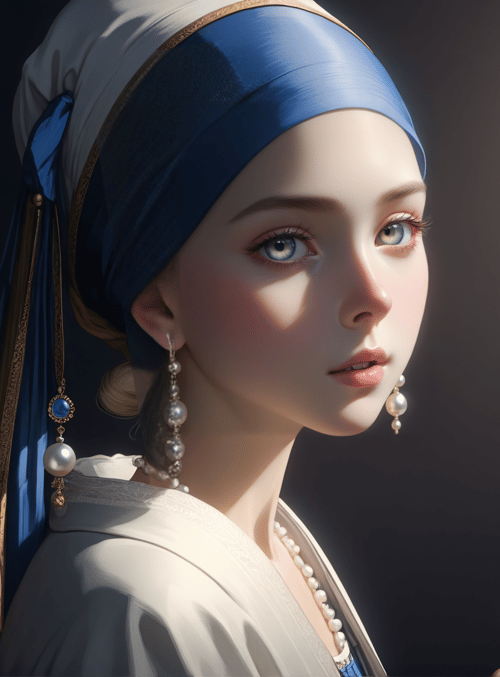 woman, headscarf, earrings