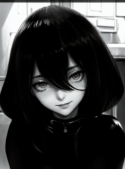 girl, anime, corridor