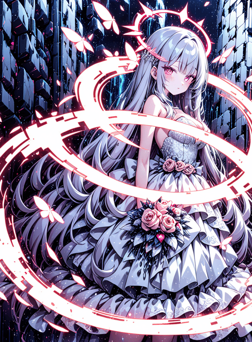 girl, butterfly, crystal