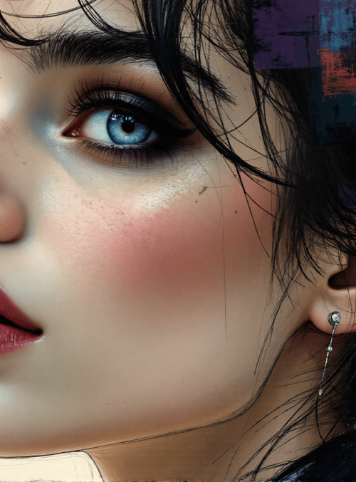 woman, portrait, hair, ear, eye