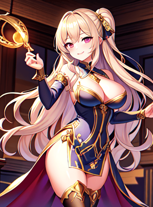 anime girl, magic mirror, sorceress