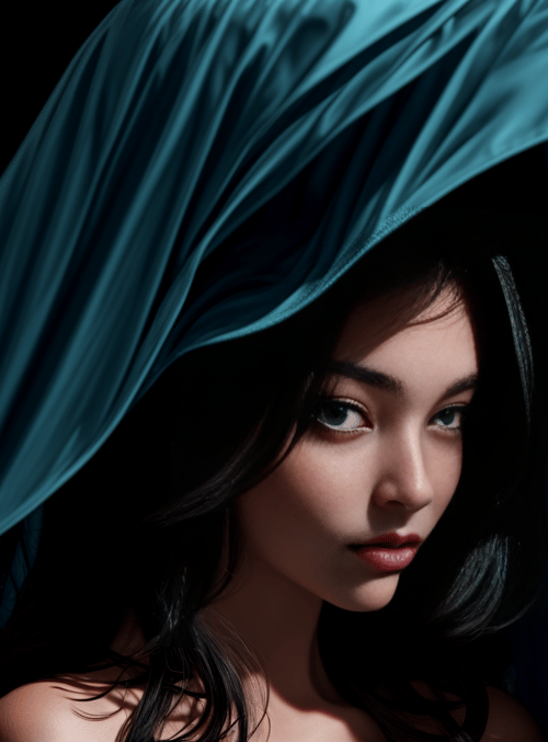 woman, hooded, silhouette