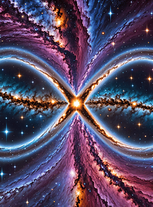 infinite symbol, galaxy, nebula