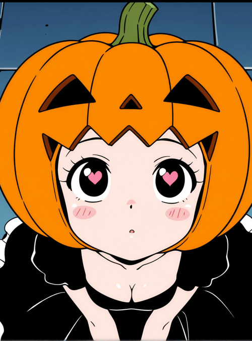 pumpkin, anime girl, costume