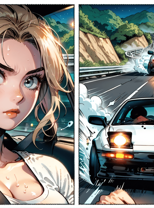 woman, car, road, driving, nissan, sweat