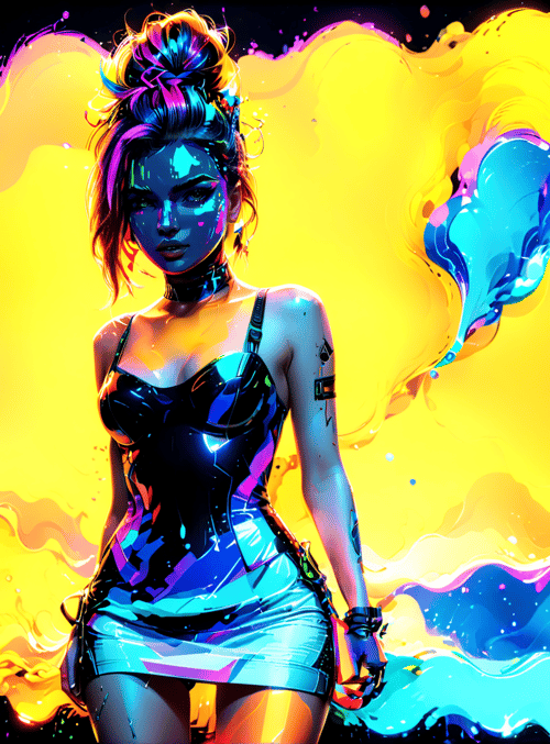woman, futuristic, digital