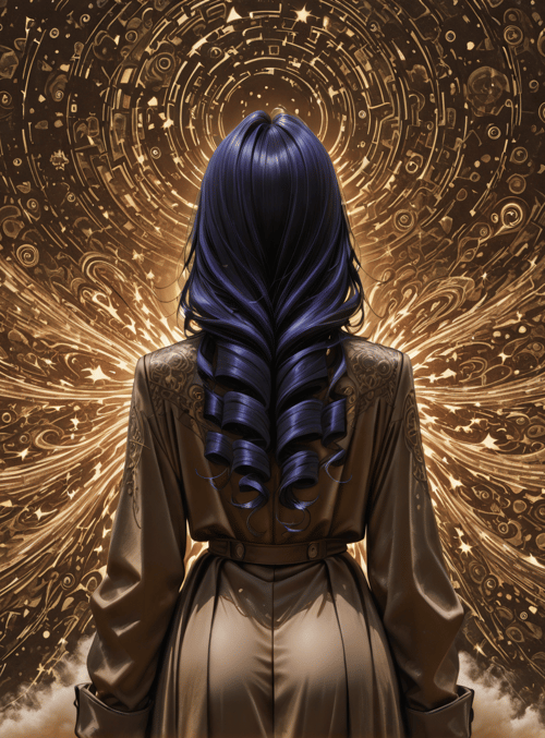 woman, hair, cosmic