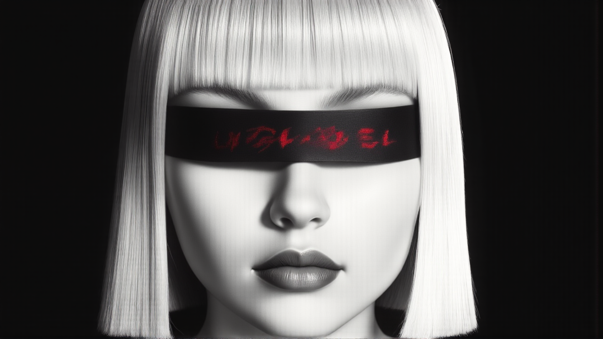 AI generated wallpaper featuring woman, blonde, bandana