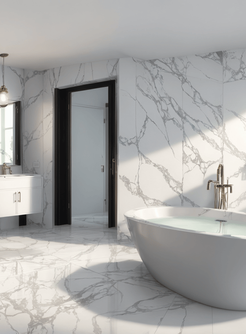 bathroom, bathtub, marble