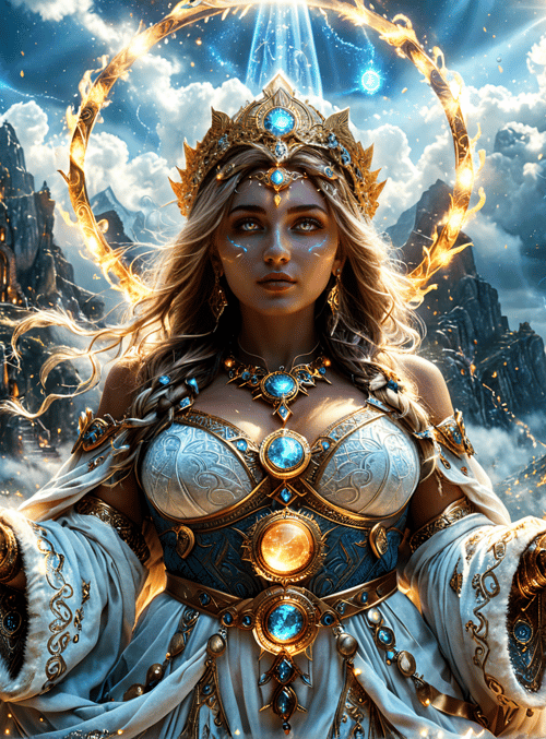 queen, goddess, castle