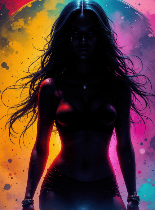 woman, silhouette, hair