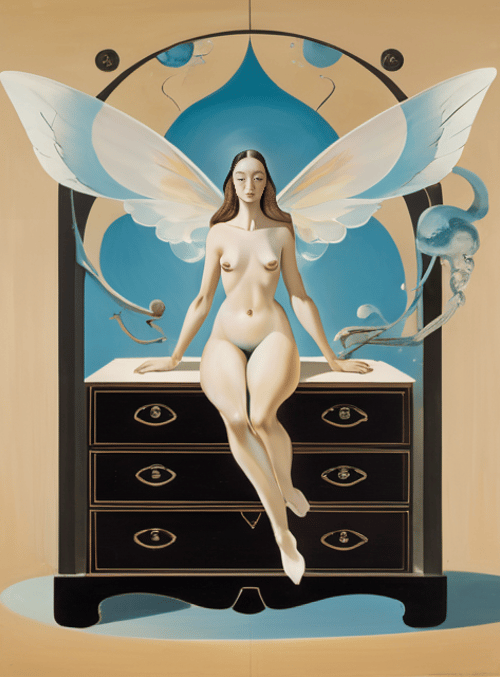 fairy, woman, dresser