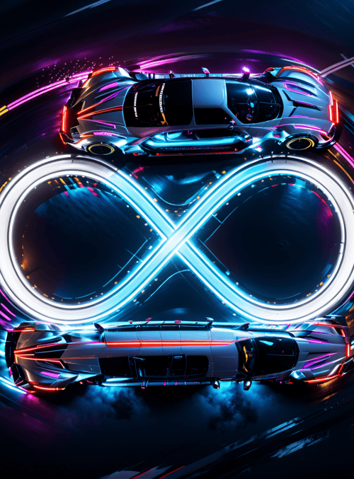 car, neon, infinity