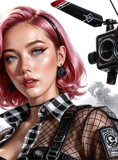 woman, drones, camera, drone, flying, drone, camera drone