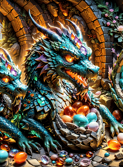 dragons, eggs